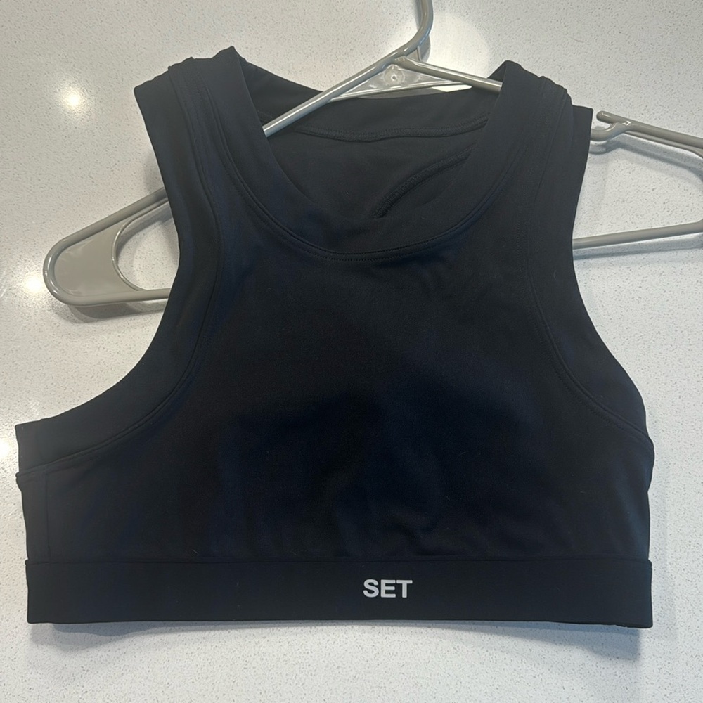 Set active high neck bra size small